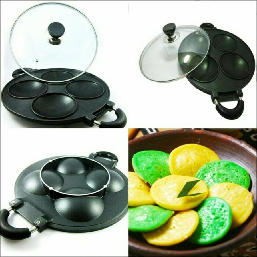 Cetakan Kue Serabi Happy Call 4 Lubang