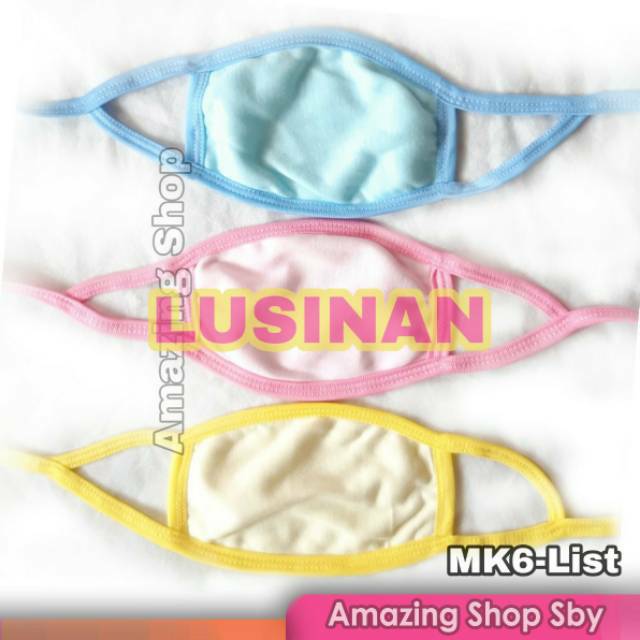 Masker Kain 2 Ply Ready Masker Hijab Masker Wajah 1 Lusin