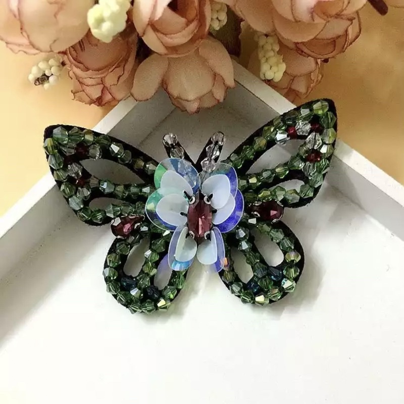 Patch Handmade Sequin Butterfly Rhinestone