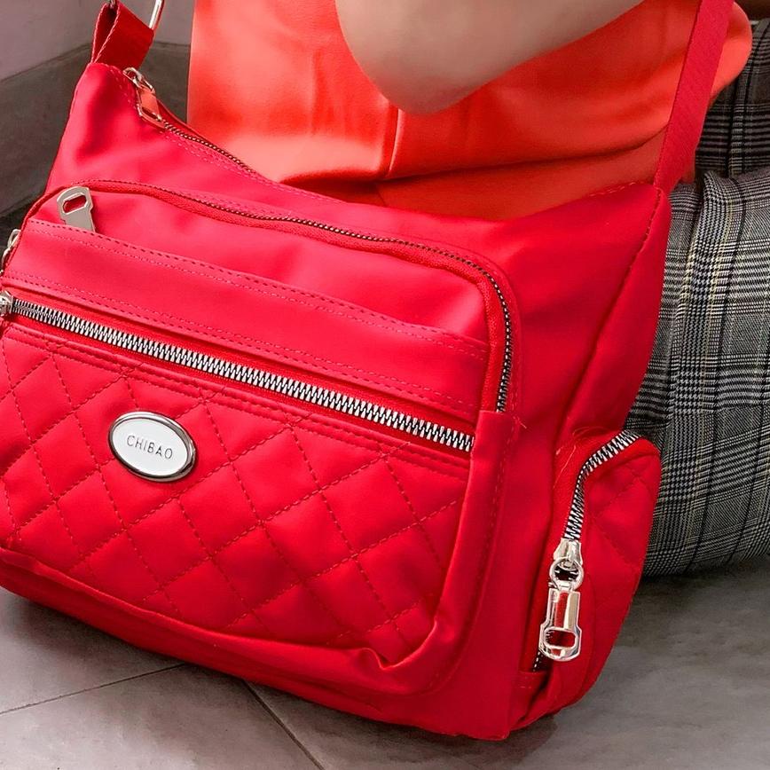 ♨ TAS CHIBAO CASANDRA WANITA SELEMPANG BAHAN PARASUT BESAR BANYAK RUANG ✬