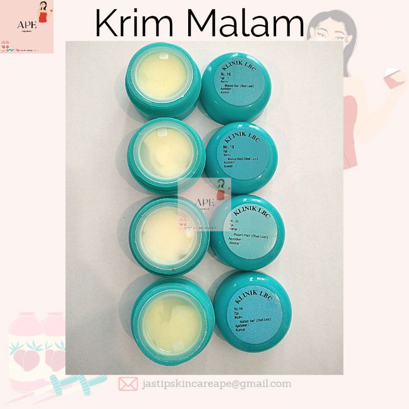 Cream Malam Pencerah LBC no 55,58,16,18,23
