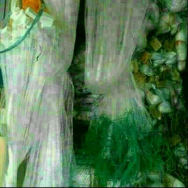 JARING IKAN siap pakai senar 015 ukuran 3/4 panjang 45meter,lebar 100 centi meter