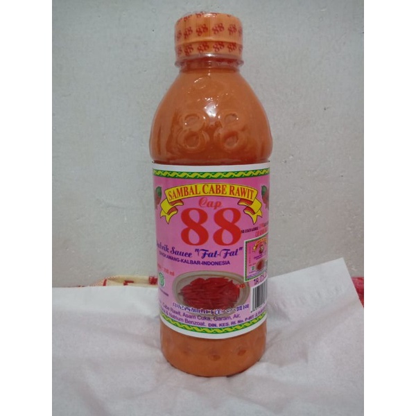 

sambal cabe 88 Singkawang Sambal Cabe Rawit Cap " 88 " Fat Fat Khas Singkawang Kalimantan Barat