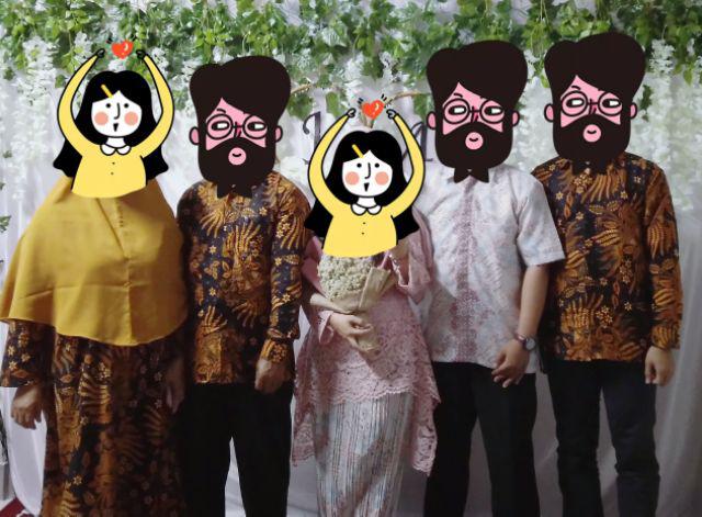 Batik Couple Keluarga Sania Ruffle Ori Ndoro Jowi Dnt Manggar Abu