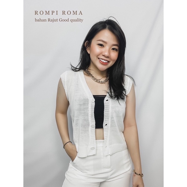 MDLV ~ BAJU RAJUT ROMPI ROMA (TANPA DALAMAN) BG // ROMPI RAJUT CEWEK // FASHION WANITA