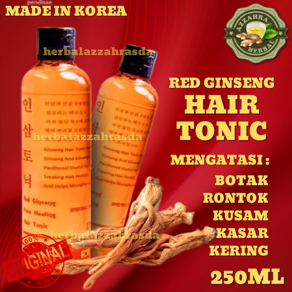 Red Ginseng Hair Tonic / Penumbuh Rambut Botak Pria Wanita dan Nutrisi Pencegah Kerontokan dari Bahan Natural