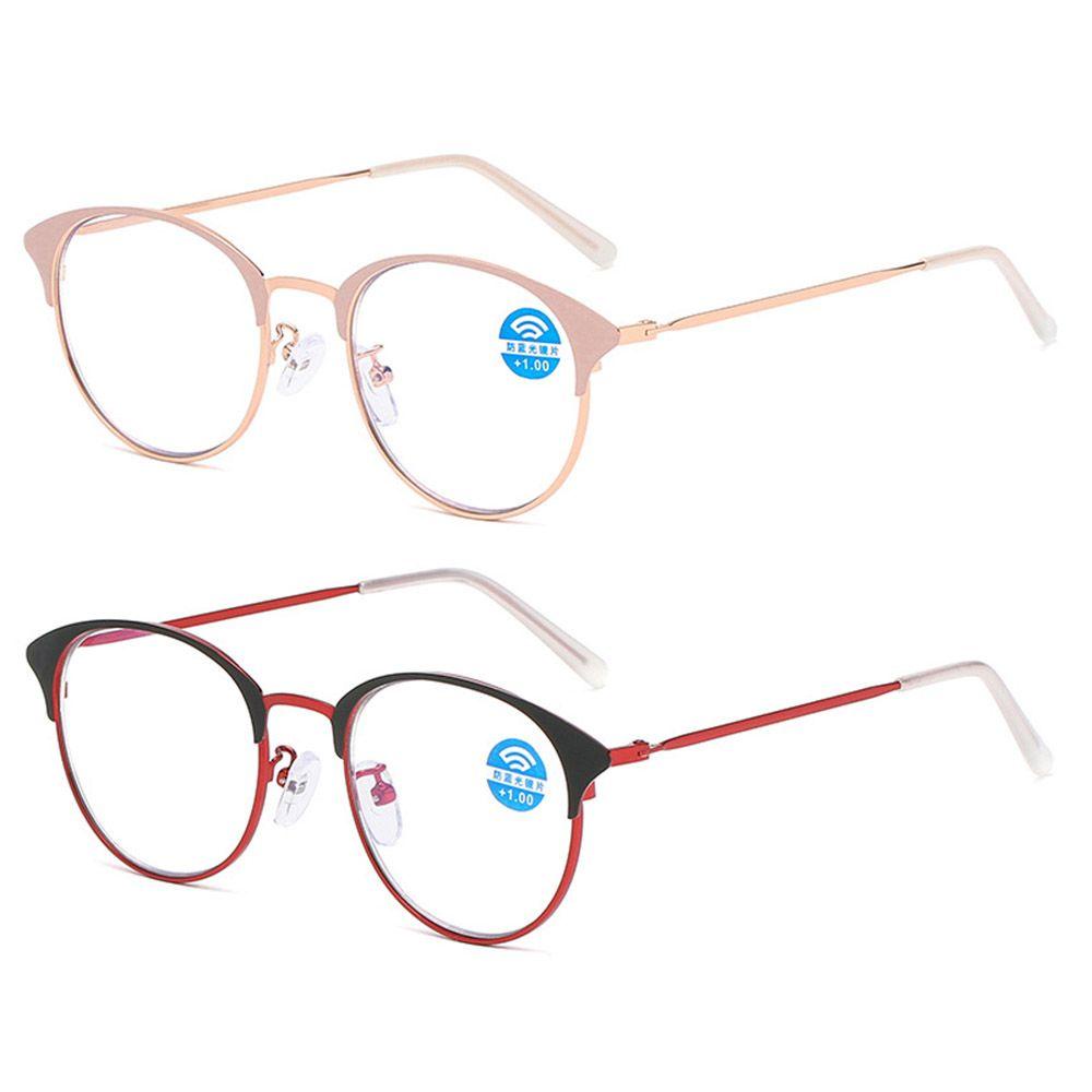 ❈Rowan ROWAN ROWAN❈ Kacamata Baca Anti UV Blue Rays Portable + 1.0 ~ + 4.0 Frame Metal Untuk Pria / Wanita