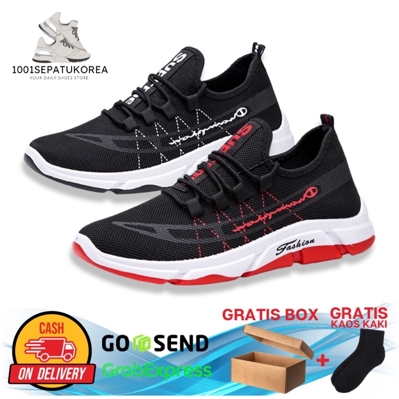 1001 IMPORT SEPATU SNEAKERS PRIA SPORT FASHION WILD + BOX DAN KAOS KAKI !!! - 2 WARNA