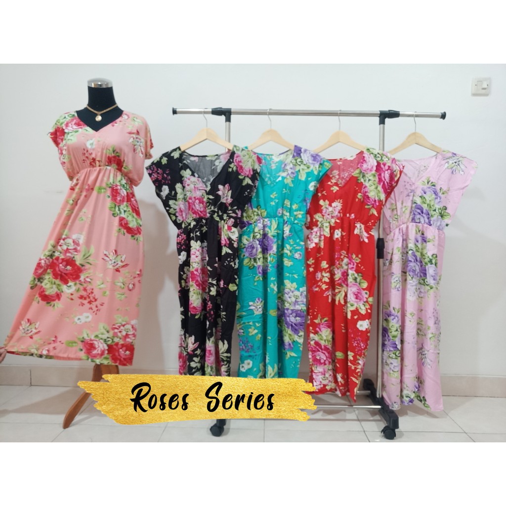 Daster Manohara Bali | Motif Leopard | Rose | Laura