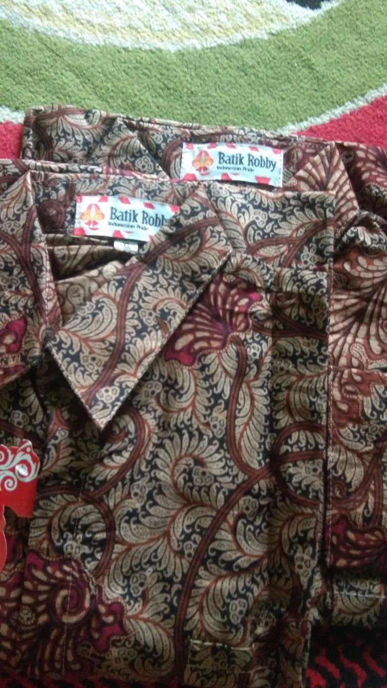 Kemeja Batik Pria Lengan Pendek Size M L Xl Xxl Bswart Batik Hrb026 Kenongo Hem Panjang Padi
