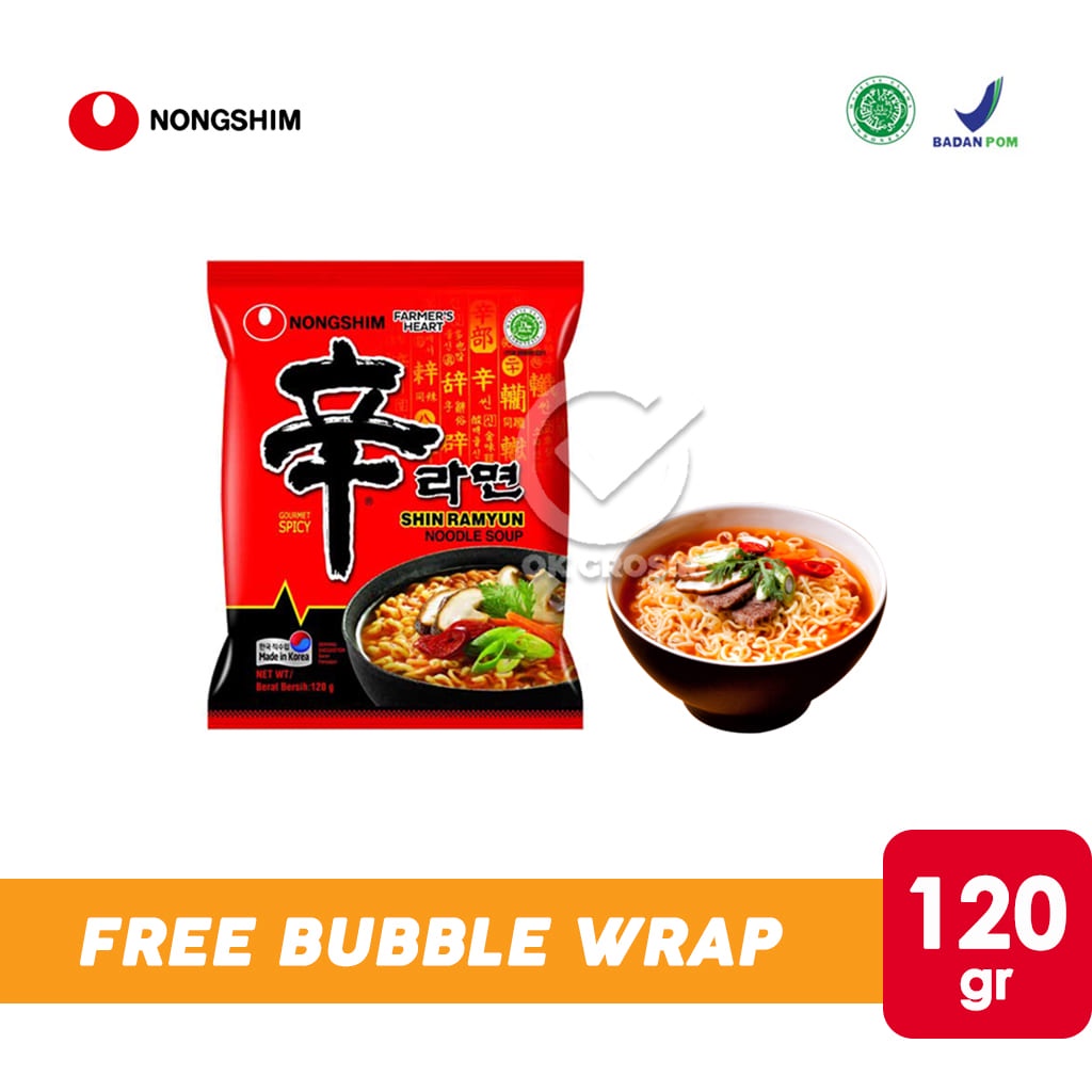 

Nongshim Shin Ramyun Noodle Soup / Mie Kuah Pedas (120 gr)