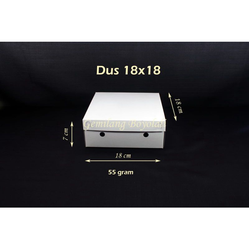 0box nasi/ kardus nasi polos tebal 18x18/Kotak makanan tutup 18x18 / nasi kotak / dus makanan / dus 