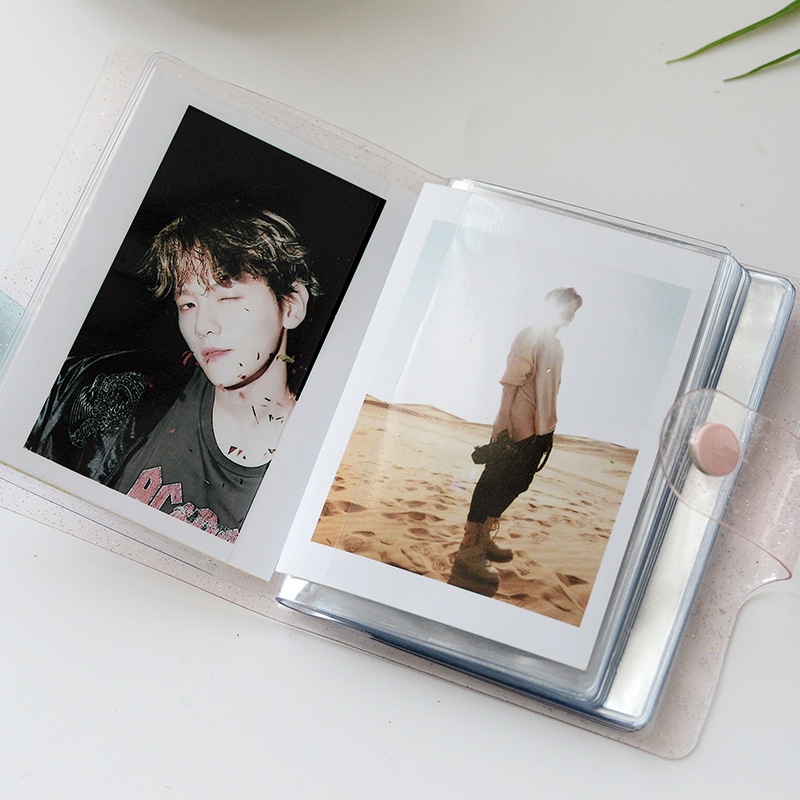 Album Foto Mini Laser 36slot Album Foto Shiny Dengan Gesper Fujifilm Instax Photocards Lomo Card Holder