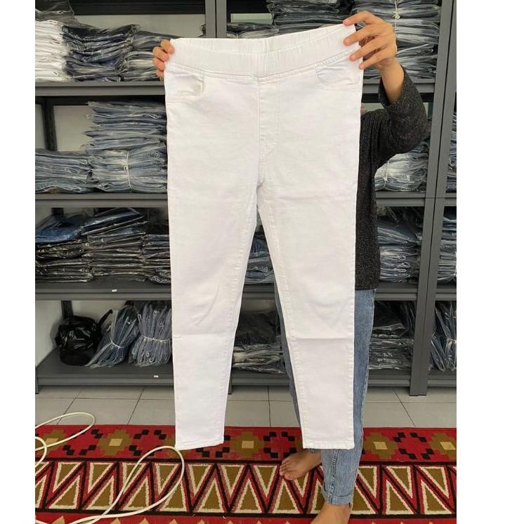 Terbagus.. PROMO TERMURAH JEANS EXTRA JUMBO WANITA/FULL PINGGANG KARET/ LEVIS PINGGANG KARET/MUAT BB