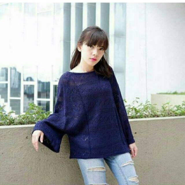 Baju Crop Jaring Rajut