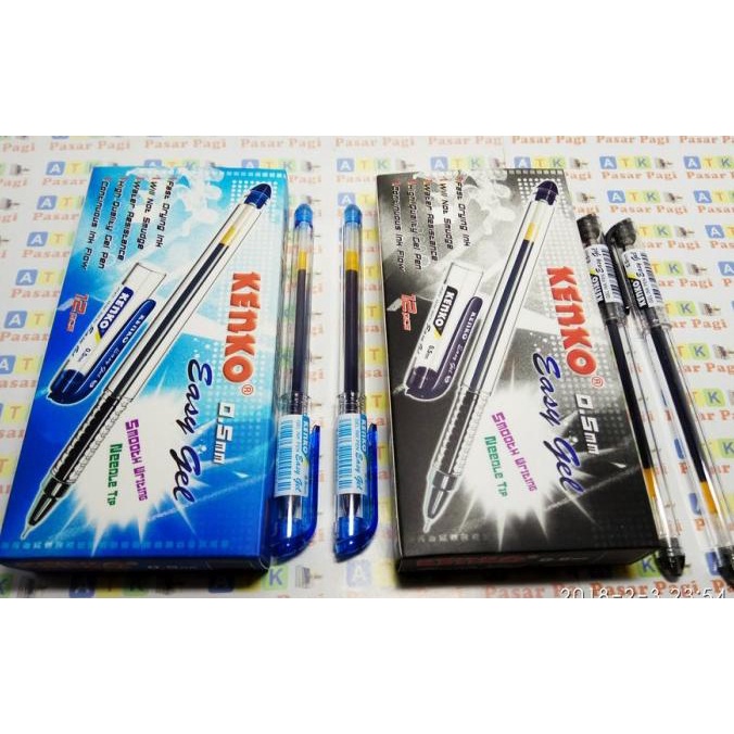 

((((()paling dicari] pen gel Kenko Easy 0.5mm hitam dan biru