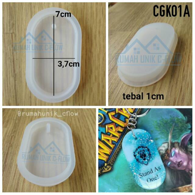 Cetakan gantungan kunci oval cetakan resin cetakan orgonite cetakan liontin besar diy
