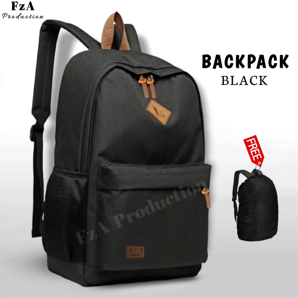 FzA Official - Tas Ransel Distro Casual Pria Wanita / Tas Ransel Laptop Backpack Sekolah Kuliah Distro Original Tas Punggung Laptop - BLKRC