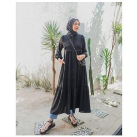 MARISKA DRESS / DRESS MUSLIM WANITA / MIDI DRESS TERBARU / PAKAIAN MUSLIM WANITA / DRESS MUSLIM / PAKAIAN MUSLIM KEKINIAN