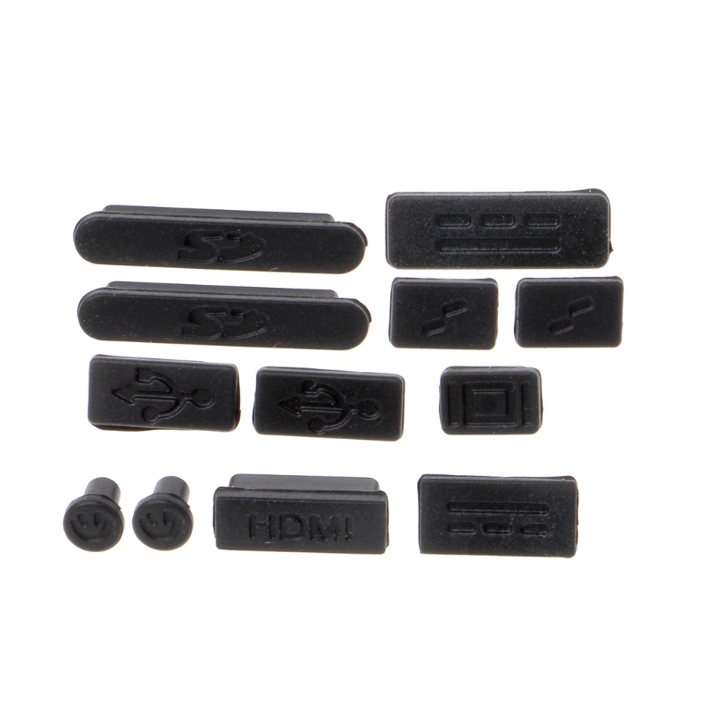 Btsg 12pcs / Set Plug Stopper Silikon Anti Debu Untuk Macbook Air Pro Retina 11 &quot;13&quot; 15 &quot;