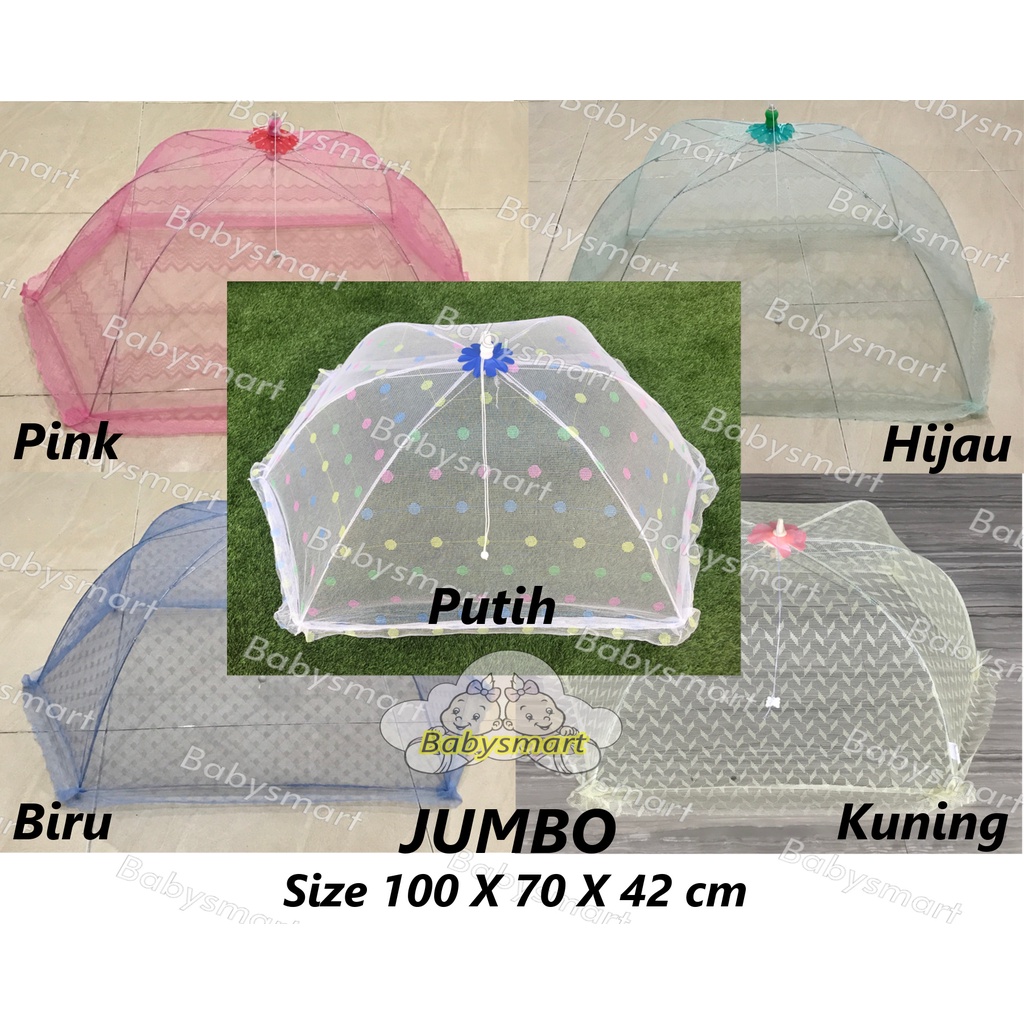 Babysmart - Kelambu Kojong Tudung Bayi  JUMBO Anti Nyamuk Model Payung Size 100x70x42 cm