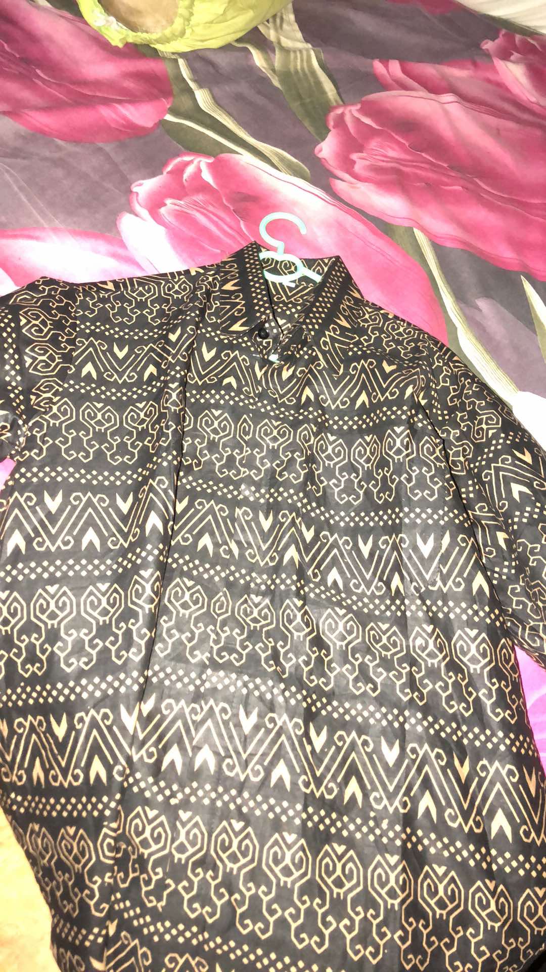 Size M L Xl Xxl Jumbo Bswart Batik Hrb026 Kenongo Hem Batik Monochrom Semut Coklat Kemeja Batik Pria