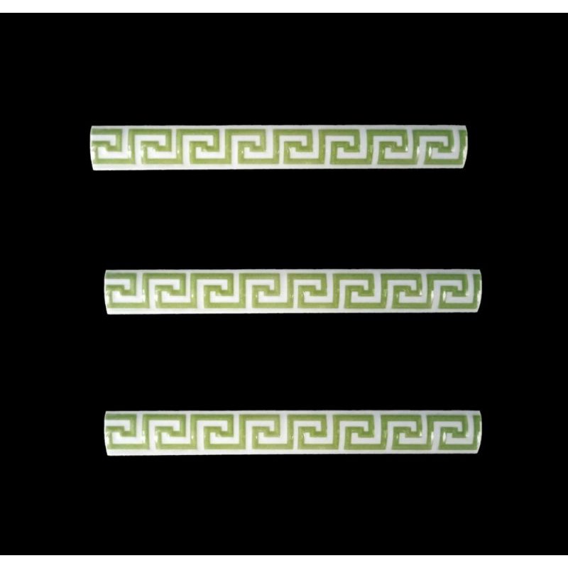 Kuku Macan Bon Bon Kucan List Keramik Versace Green Hijau Muda Putih