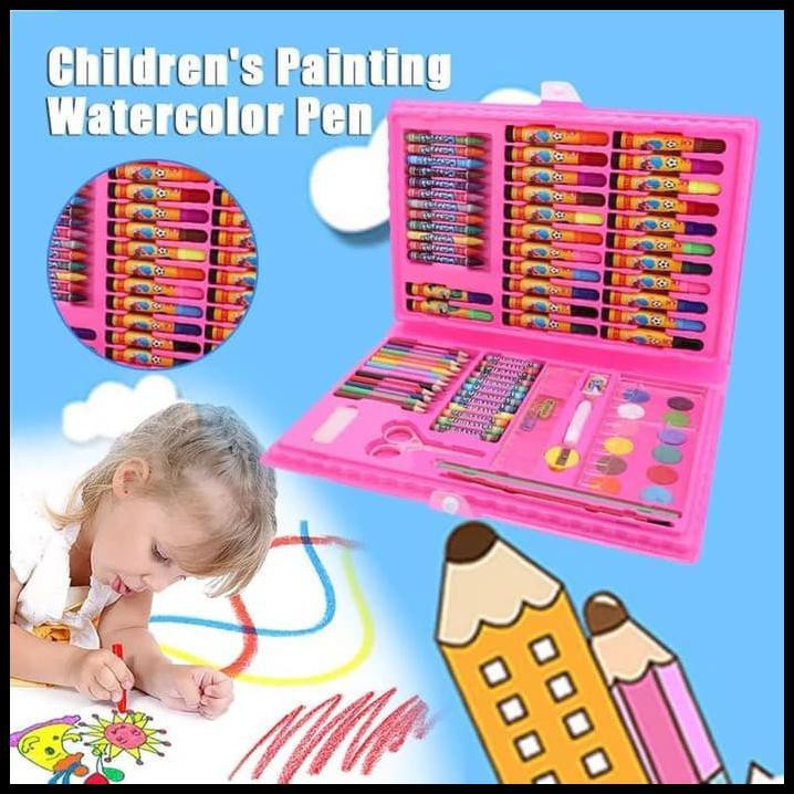 

Mainan Edukasi Anak Set Crayon Pensil Warna 86Pcs/ Painting Watercolor