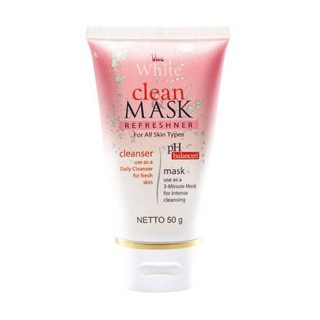 Viva White Clean Mask Refreshner Face Cleanser Masker 50g (VH)