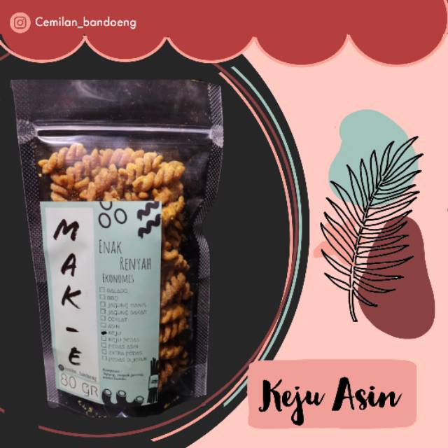 makaroni spiral makaroni ulir goreng kriuk kemasan pouch 80r