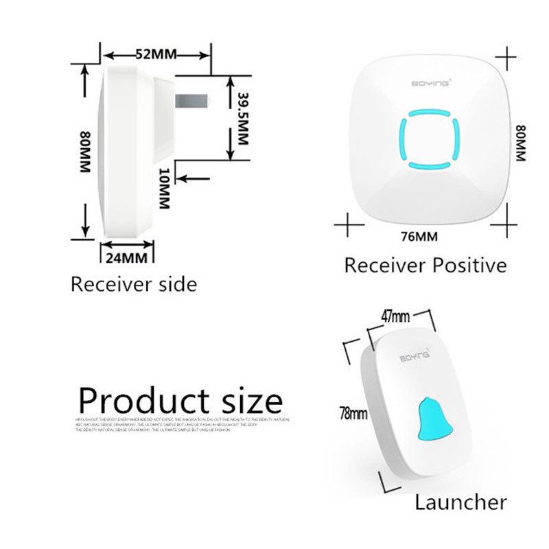 Bel Pintu Wireless Doorbells Waterproof 36 Nada 1 Receiver - A507