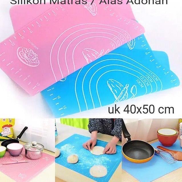 MATRAS SILICON 40X50CM / MATRAS SILIKON / SILPAT ALAS ADONAN KUE / SILMAT / ALAS ADONAN KUE ROTI / M