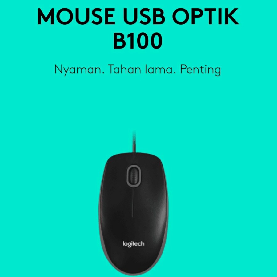 MOUSE LOGITECH B-100 USB B100 ORIGINAL GARANSI 100% RESMI