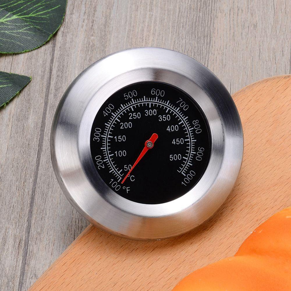 [Elegan] Termometer BBQ Stainless Steel Kaliber Ganda Alat Barbekyu Sensor Suhu Barbekyu Alat Masak Respon Cepat Pengukur Suhu