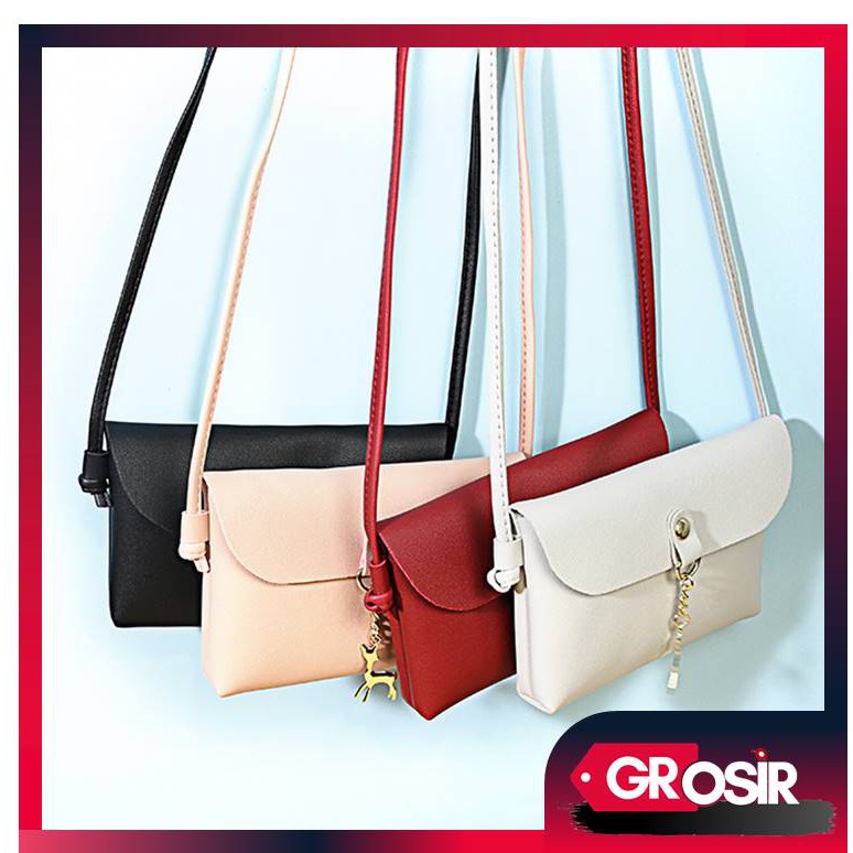 Grosir - T099 TasSlempang Motif Rusa  / Slingbag / Tas Selempang / Tas Cewek / Tas Wanita