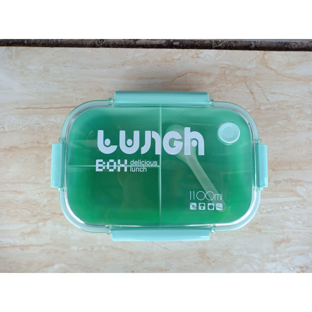 MURAH ! LUNCH BOX TEMPAT BEKAL ANAK / KEKANTOR MOTIF ELEGANT DENGAN  3 SEKAT TUTUP BENING