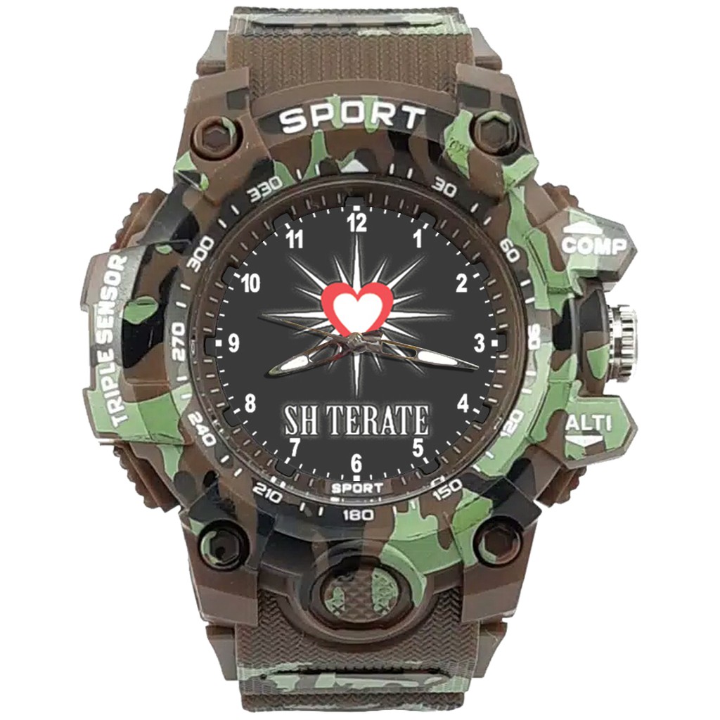 {Istimewa} Jam Tangan PERSAUDARAAN SETIA HATI TERATE - SH 4 Coklat Army Water Resistant