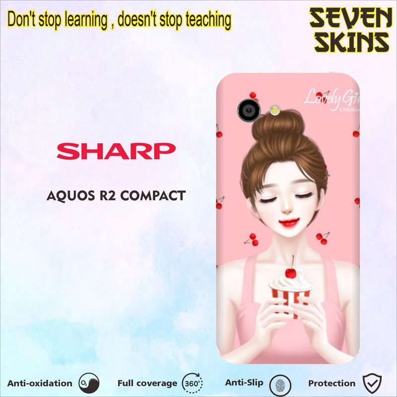 SKIN HANDPHONE DAPAT 2 PCS  SHARP AQUOS R2 COMPACT  GIRL