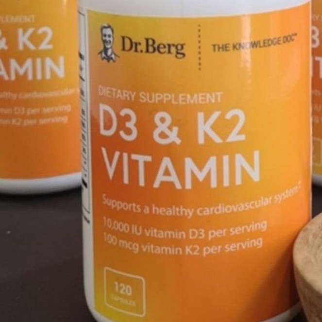 Dr Berg D3 K2 Vitamin D3 10000IU K2 100 Vit Imun Daya Tahan Kekebalan Tubuh Dr. Berg