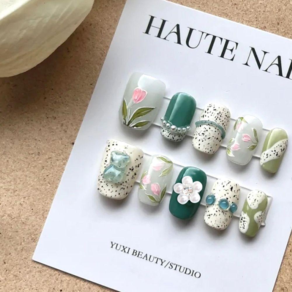 Mxbeauty 3D Dekorasi Nail Art Elegan 5pcs Hiasan Kuku Kelopak Mutiara Berlian Imitasi Manikur Aksesoris