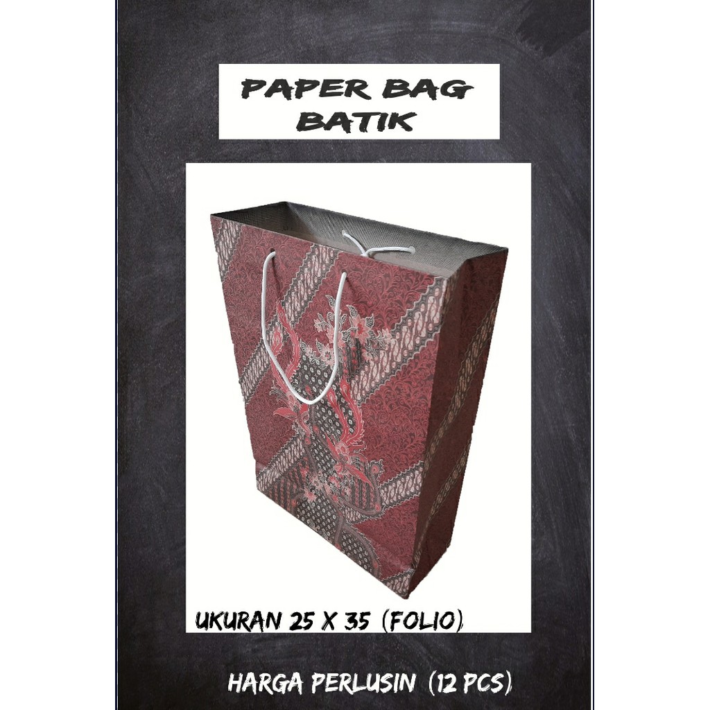 

Paperbag Batik - 25 x 35 (Folio). Minimal (12 pcs)