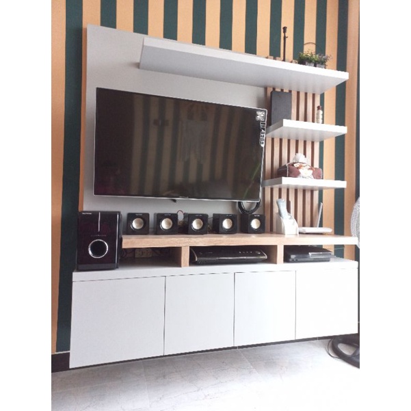 backdrop tv minimalis ukuran 170x160