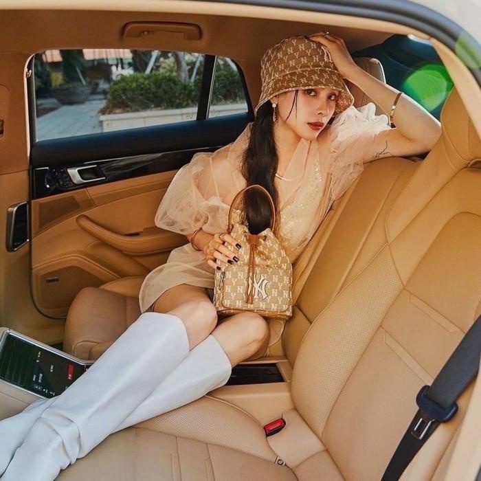 (READY) MLB MONOGRAM JACQUARD BUCKET BAG 32BG34111 - MLB BAG NEW ORI