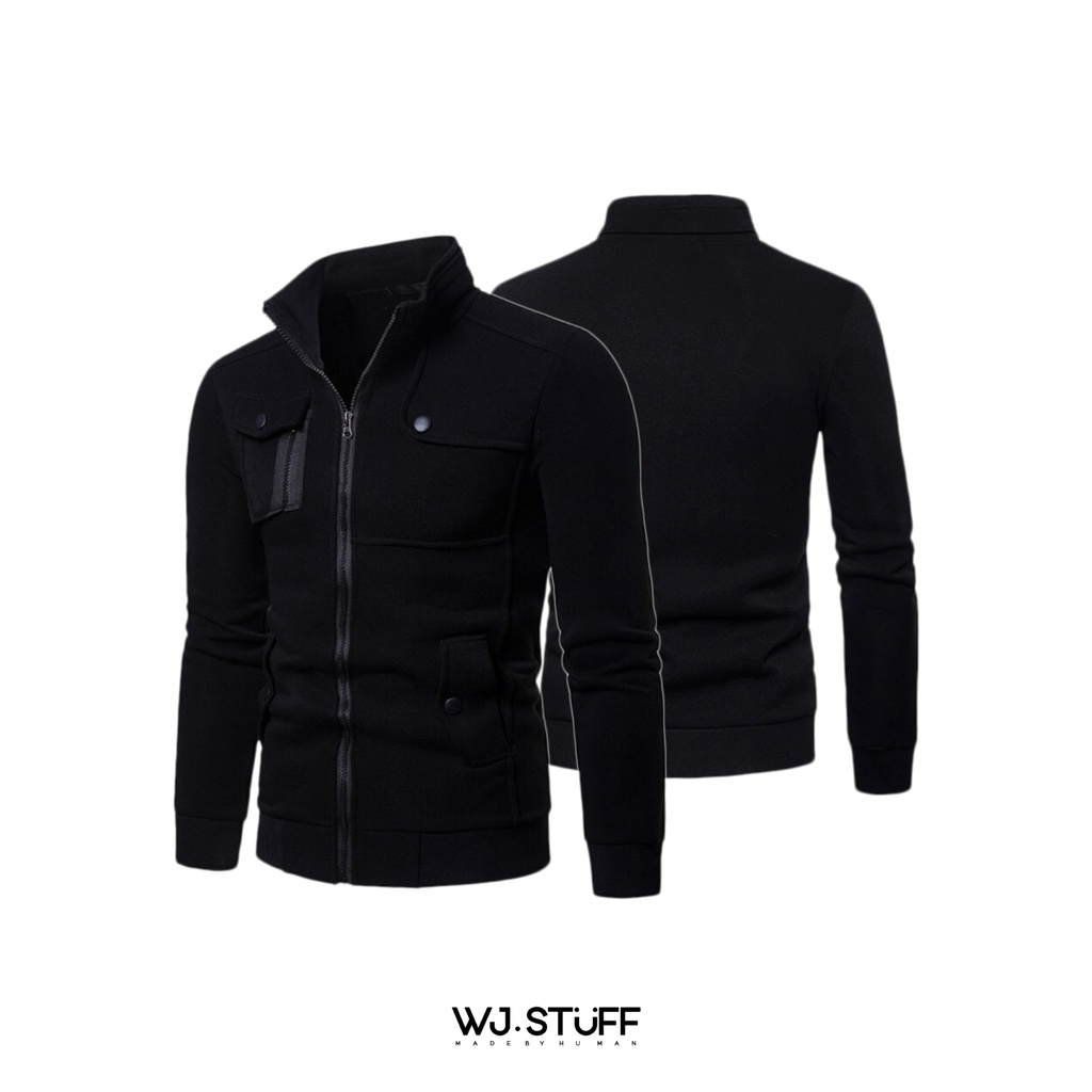 Jaket Fleece Pria Slim Fit WJS6O5 2020 Fashion Mens