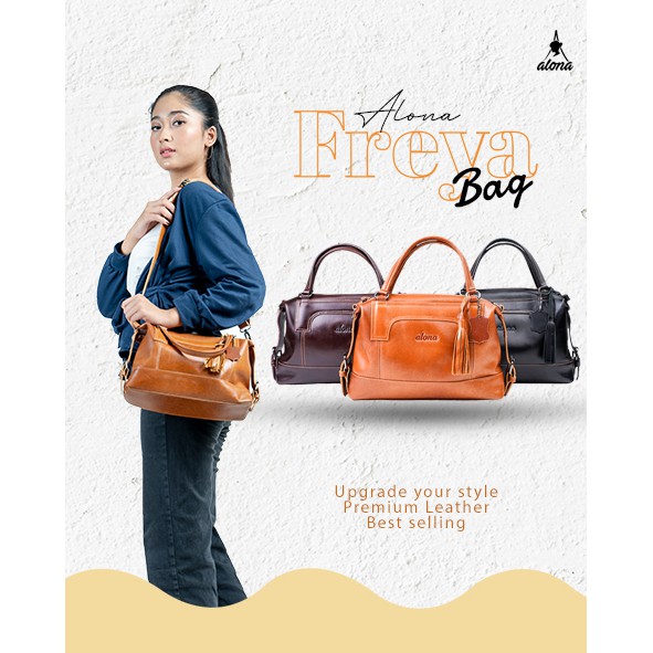 Tas Jinjing / Slempang Kulit Asli Wanita ALONA FREYA