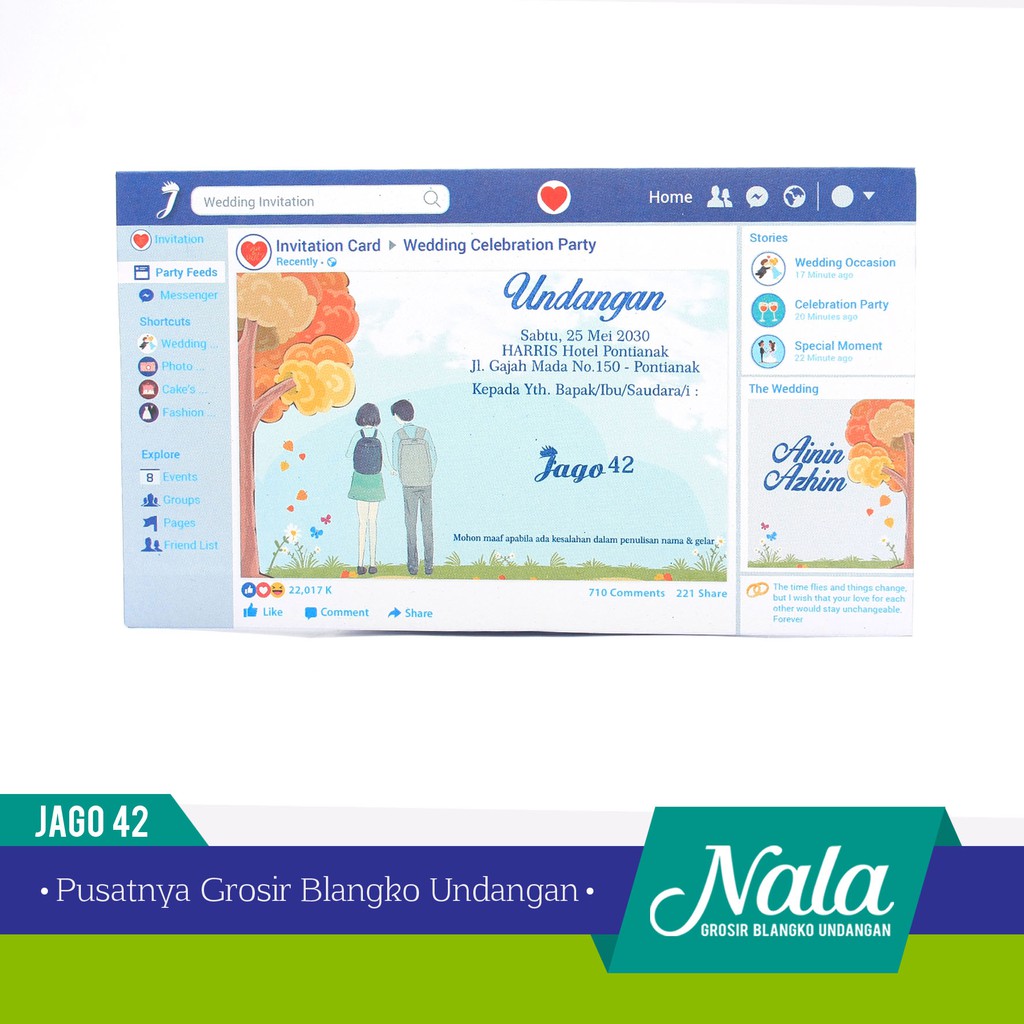 Blangko Undangan Jago 42 isi 100 lembar