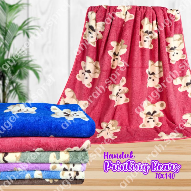 HANDUK MICROFIBER UKURAN JUMBO 70X140 - MERESAP AIR - HALUS &amp; LEMBUT - HANDUK ANAK - HANDUK BAYI - SOUVENIR - KADO - GROSIR