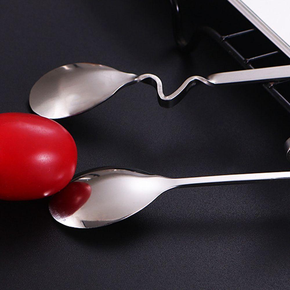 [Elegan] Sendok Pengaduk Stainless Steel Lengkung Dessert Susu Kopi Mixing Long Handled Seasoning Ladle