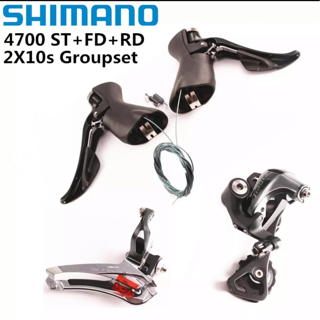 Groupset SHIMANO Tiagra R4700 2x10 Speed Brifter + FD + RD Roadbike Groupset Shimano