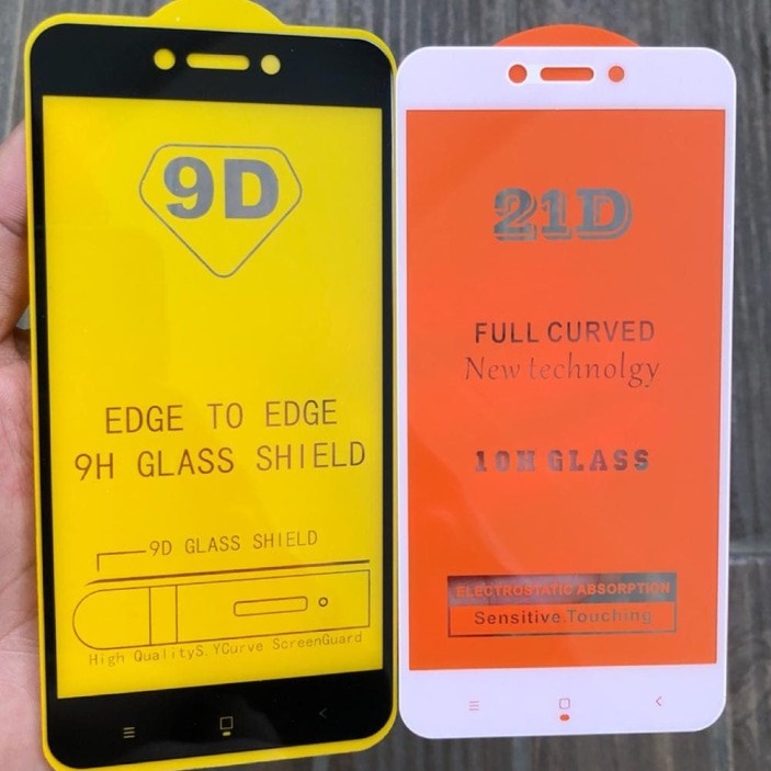 XIAOMI REDMI 5 REDMI 5A REDMI 5+Tempered Glass Full Lem 9D Full Cover Anti Gores Kaca - White_Cell